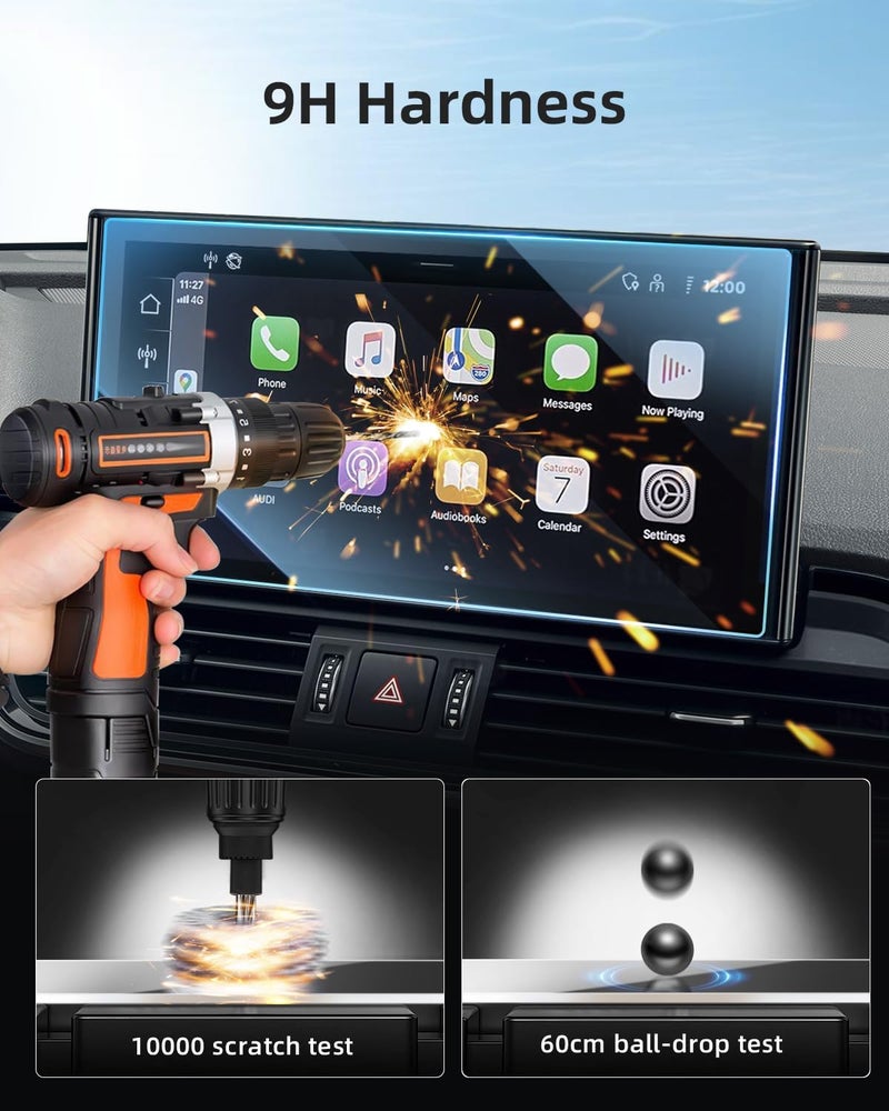 LANGBEAN Screen Protector for 2025 2024-2020 Audi A4/A5/Q5 10.1 Inch Touchscreen, HD, High Sensitivity, Anti-Fingerprint & Bubble-Free Fit, Tempered Glass Navigation Infotainment System Protection - Image 5